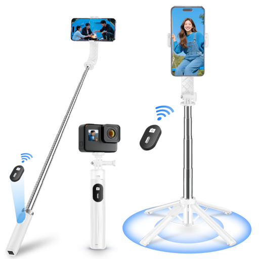 NICESUN 블루투스 휴대폰 삼각대 스마트폰/카메라/고프로 삼각대 셀카봉 103cm P07