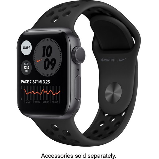 MG173LLA Apple Watch Nike Series 6 (GPS) 44mm Space Gray Aluminum Case with Anthracite Black Nike Sp