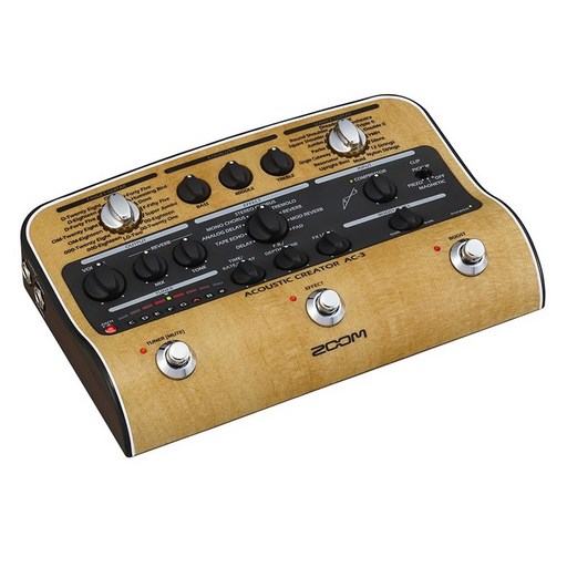 ZOOM AC-3 16 DI XLR AC 줌 어쿠스틱 기타용 프리앰프 프리셋 내장