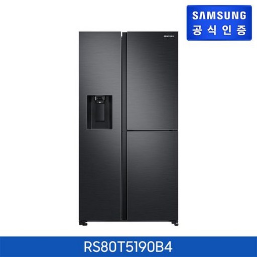 삼성 얼음정수기 냉장고 메탈블랙(RS80T5190B4)+전자레인지, 단일옵션
