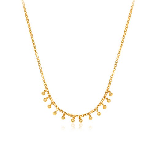 FANSYLI 14k 금목걸이 18k 도금 볼 태슬 체인 목걸이 재물운 쇄골목걸이 초커목걸이 W2504A29