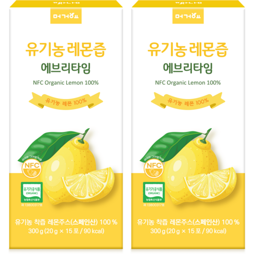 머거요 유기농 레몬즙 에브리타임 NFC착즙 레몬 주스 스틱