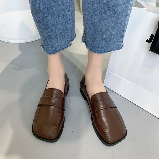 설온 여성 뒤꿈치 접이식 클래식 로퍼