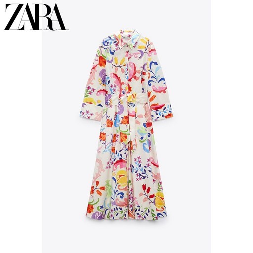 자라 원피스 ZARA 여름 새로운 스타일의 여성 프린트 미디 드레스 02563195330