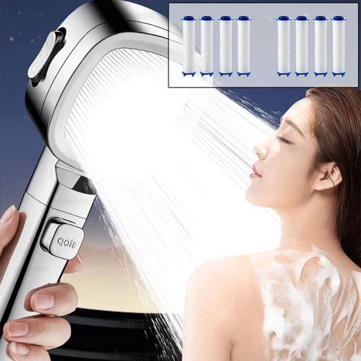 샤워기 분사 꼭지 필터 기능 샤워헤드세트