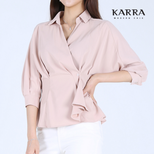 카라 KARRA (77까지)모던시크배트윙랩블라우스_KB0FBL307G