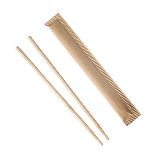 둥근 대나무 젓가락 20cm 크라프트 무지 개별 포장