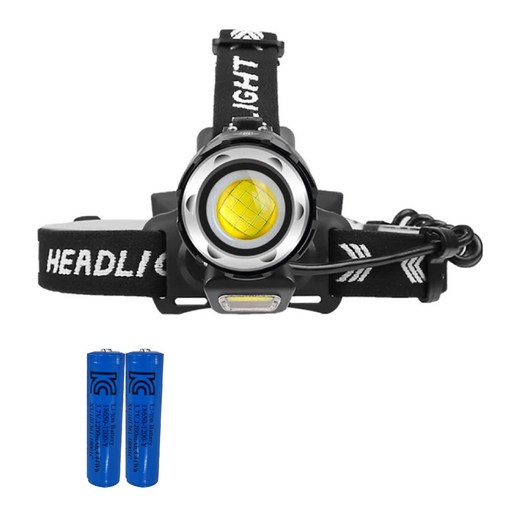 도미노스토리 XHP160 헤드랜턴 해루질 LED랜턴 배터리3개포함 XHP360칩 자전거 낚시 등산 충전식 캡라이트