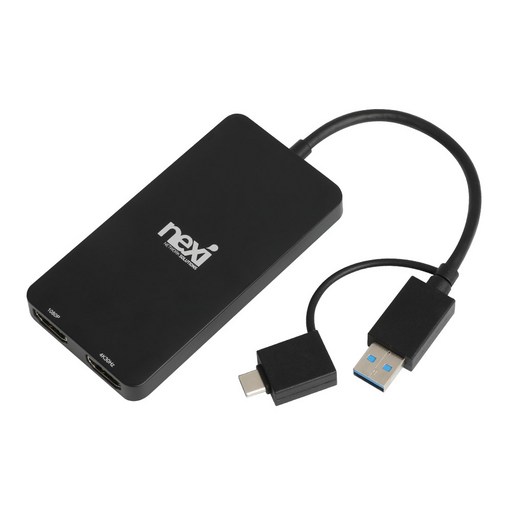 넥시 USB 3.1 TypeC  USB 3.0 to Dual HDMI 컨버터 NX1316, 1개