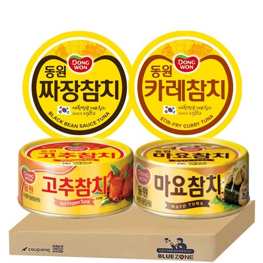 [블루존] 동원 참치 4종 세트 (고추+짜장+카레+참치마요)