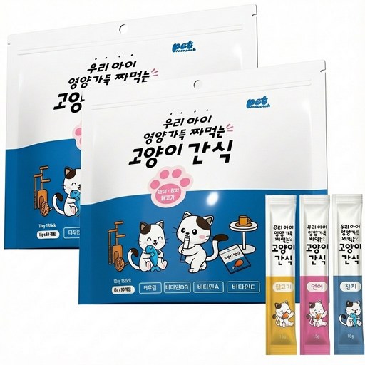 펫리서치 짜먹는 고양이 간식 츄