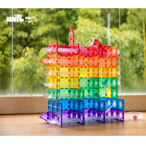 비컴비 MNTL 맥마블런 100pcs (클래식 컬러+투명관) 자석 블럭 교구 마블런 볼런 소근육발달 색감놀이 창의력 장난감