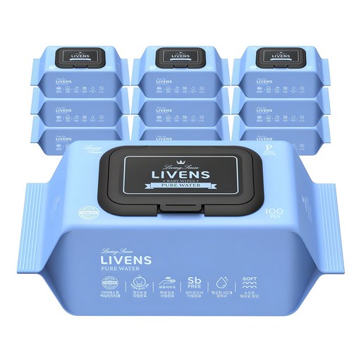 리벤스 퓨어워터 아기물티슈 엠보싱 캡형