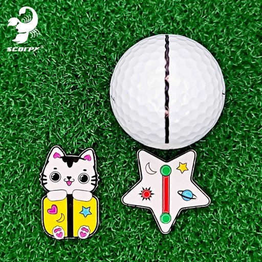 스콜피 골프 퍼팅라인 조준선 볼마커 캐릭터 볼마크 자석클립 2+1 scorpy golf