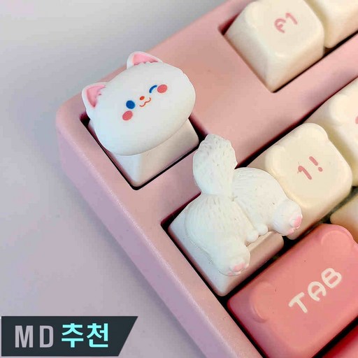 마오샾 키캡 키보드 고양이 귀여운 강아지 포인트