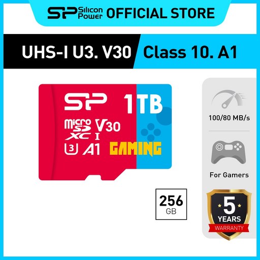 실리콘파워 Silicon Power 마이크로 SD 카드 Gaming V30 A1 닌텐도 스위치 스팀덱