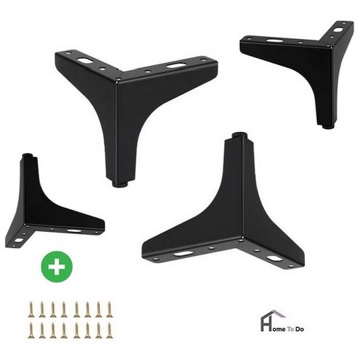 SKY 스카이 삼각발 조절형 스틸가구다리 4EA+목재용나사못16pcs / DIY 리폼 다용도 가구다리