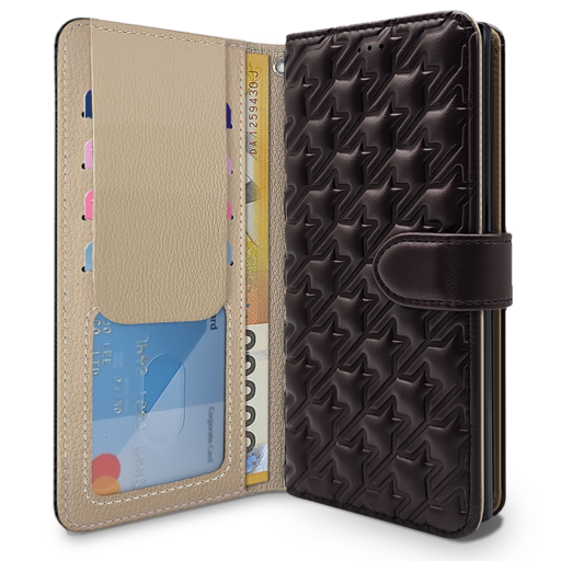 아리움스타 메이폴 퀼팅 가죽 지갑 카드 다이어리 핸드폰 케이스