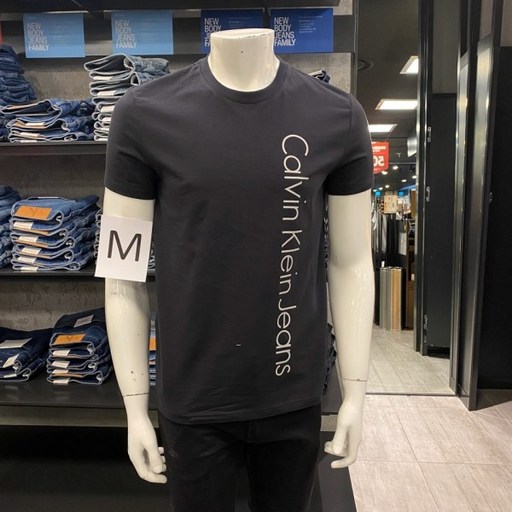 캘빈클라인 캘빈클라인진 남성 기본 세로로고 슬림핏 반팔 티셔츠 5컬러 (J315413)