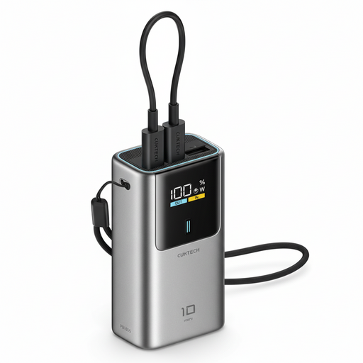 쿡테크 10 mini 파워뱅크 10000mAh 55W 고속 충전 미니 보조배터리 삼성 45W 보조배터리여행용 기내반입, PB1055