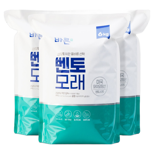 [3개세트] 바른 벤토모래 응고형 고양이 모래 6kg