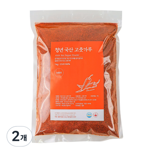 전라도청년 청년고춧가루 국산 보통맛 굵은가루