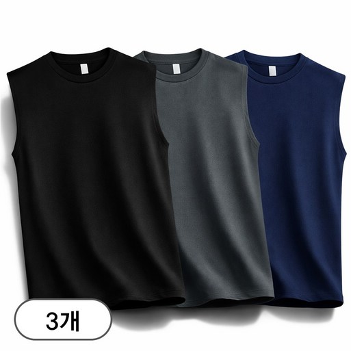 3장 세트 드라이 쿨링 민소매 나시 남녀공용 기능성 쿨링 냉감 SCC5453PT