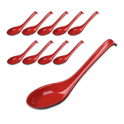 키치노 DS 우동 스푼 10P 멜라민 업소용 식당 일식 숟가락