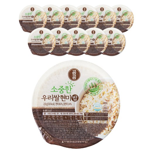 곰곰 소중한 우리쌀 현미밥, 210g, 12개