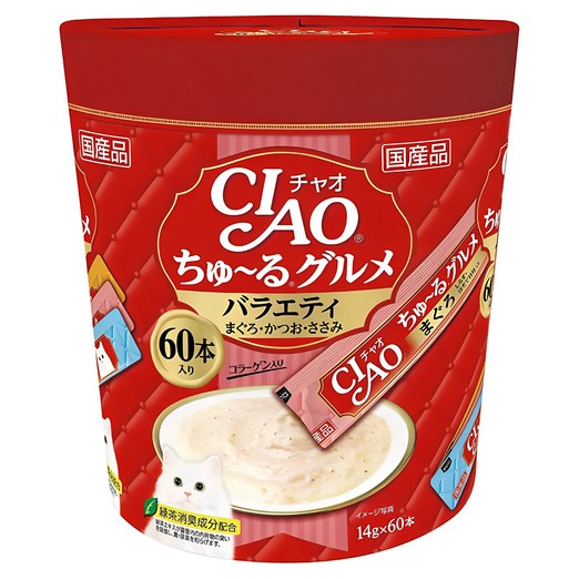 챠오츄르 고양이 구루메 버라이어티 간식 60p