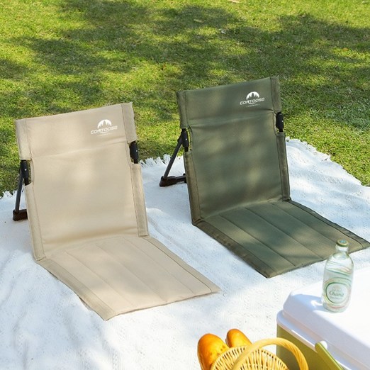 코지톡 그라운드체어 페스티벌의자 캠핑좌식의자 11, 카키, 2개