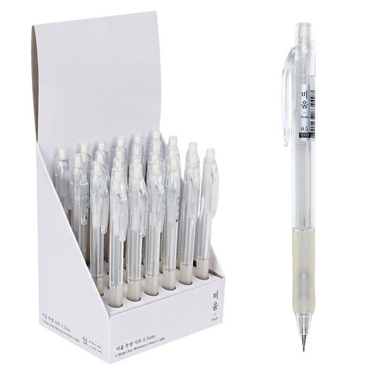 모닝글로리 1000 비움 투명 샤프, 1mm, 24개