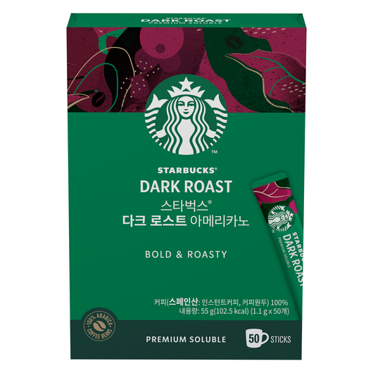 스타벅스 다크 로스트 아메리카노 원두커피믹스, 1g, 50개입, 1개