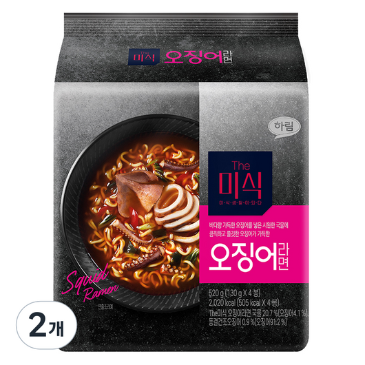 더미식 오징어라면 130g, 8개