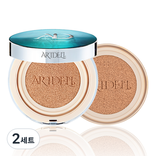 아트델리 콜라겐핏 커버 쿠션 13g + 리필 13g 세트, 그린토파즈, 2세트
