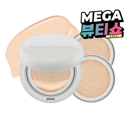 투쿨포스쿨 아트클래스 스튜디오 드 땅뜨 픽싱 커버 쿠션 본품 12g + 리필 12g 2개, 1세트, 1호 포슬린