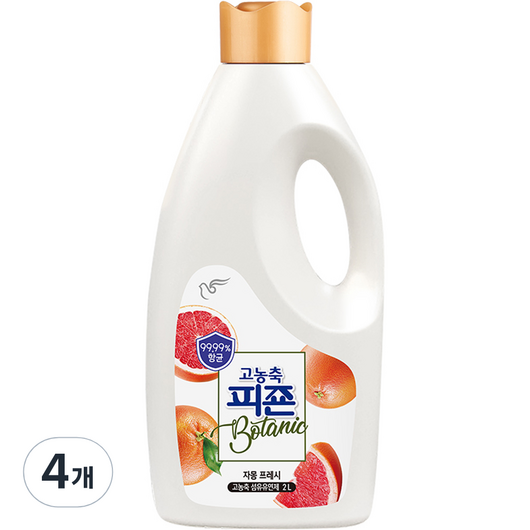 피죤 고농축 보타닉 자몽프레시 본품, 2L, 4개