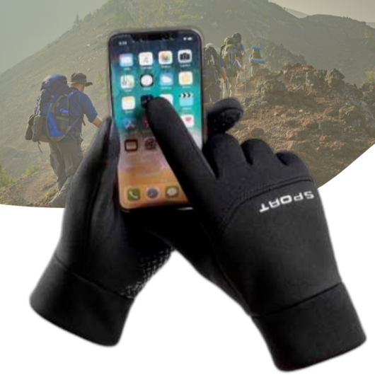 넷픽 등산장갑 장갑 미끄럼방지 스마트폰 터치, 다크 블랙, 1세트