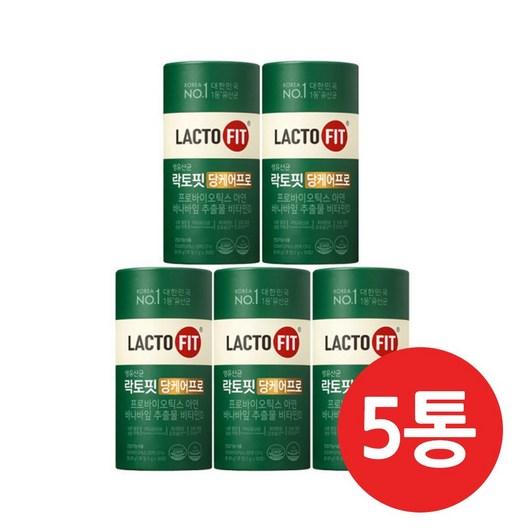 종근당건강 락토핏 당케어 프로 2g x 30포 x 5통, 60g, 5개