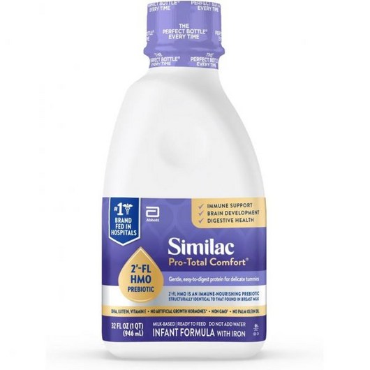 시밀락 철분 순하고 소화하기 쉬운 포뮬러의 Similac 프로 토탈 컴포트 유아용 조제분유 946ml, 시밀락 철분, 순하고 소화하기 쉬운 포뮬러의 Simil