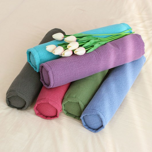 높이 조절 가능한 아르떼베딩 단색 메밀 경추베개 – 민트 색상, 순면 천연 염색, 1개 마이크로화이바경추베개