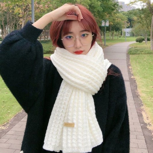 지나루비 쁘띠 고급 소재 여성 니트머플러 남 녀 공용 겨울목도리