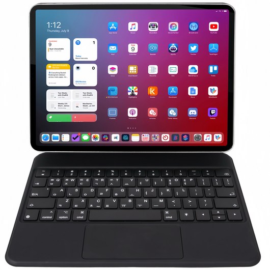 ISEE아이시 Apple 매직 키보드 한국어 iPad Pro 11 4세대/iPad Air 5세대용, 블랙, 10세대 10.9인치, 저소음 적축