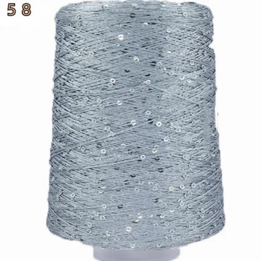 라라뜨개 글리터 팬시 원사 스팽글 핸드 크로셰 실 뜨게 의류 바느질 500G, 1개, 58