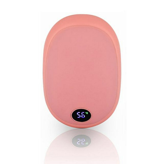 루니스 LED 파스텔 손난로 보조배터리 10000mAh 양면발열, 베이비핑크