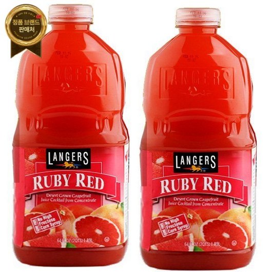 랭거스메가커피 루비레드 자몽 쥬스 2L 2개세트