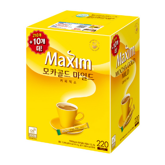 맥심 모카골드 210스틱 +10T, 220개입, 1개