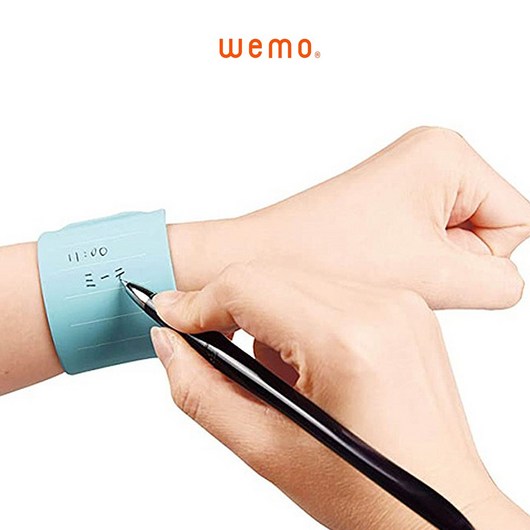 WEMO 웨모 간호사 병원 현장 손목메모 팔찌형 메모밴드, 블루