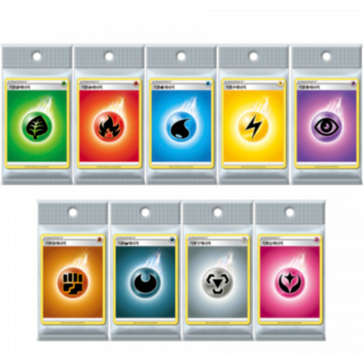 [포켓몬카드] 기본에너지 카드 전종 1팩, 미러 풀 (5장), 1개
