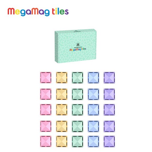 파스텔 정사각형 확장팩 세트 30p 자석블럭, 1개